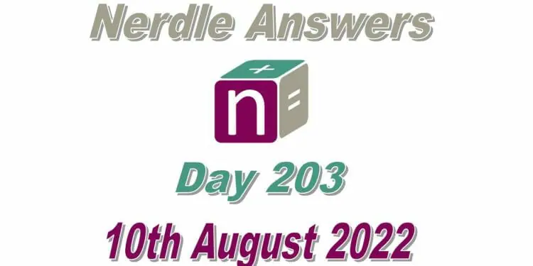 Daily Nerdle 203 - August 10th, 2022