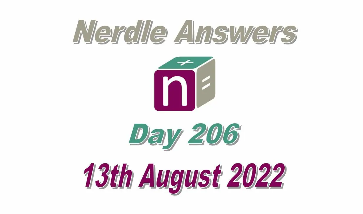 Daily Nerdle 206 Answers - August 13th, 2022
