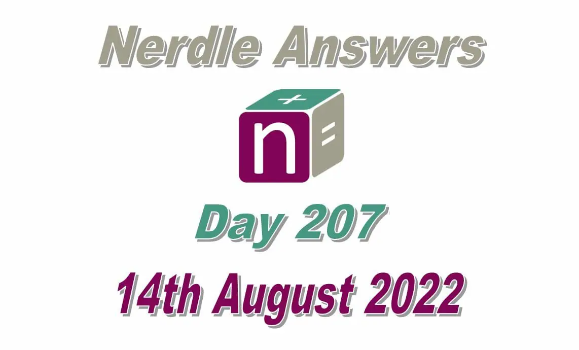Daily Nerdle 207 Answers - August 14th, 2022