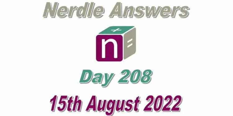 Daily Nerdle 208 Answers - August 15th, 2022