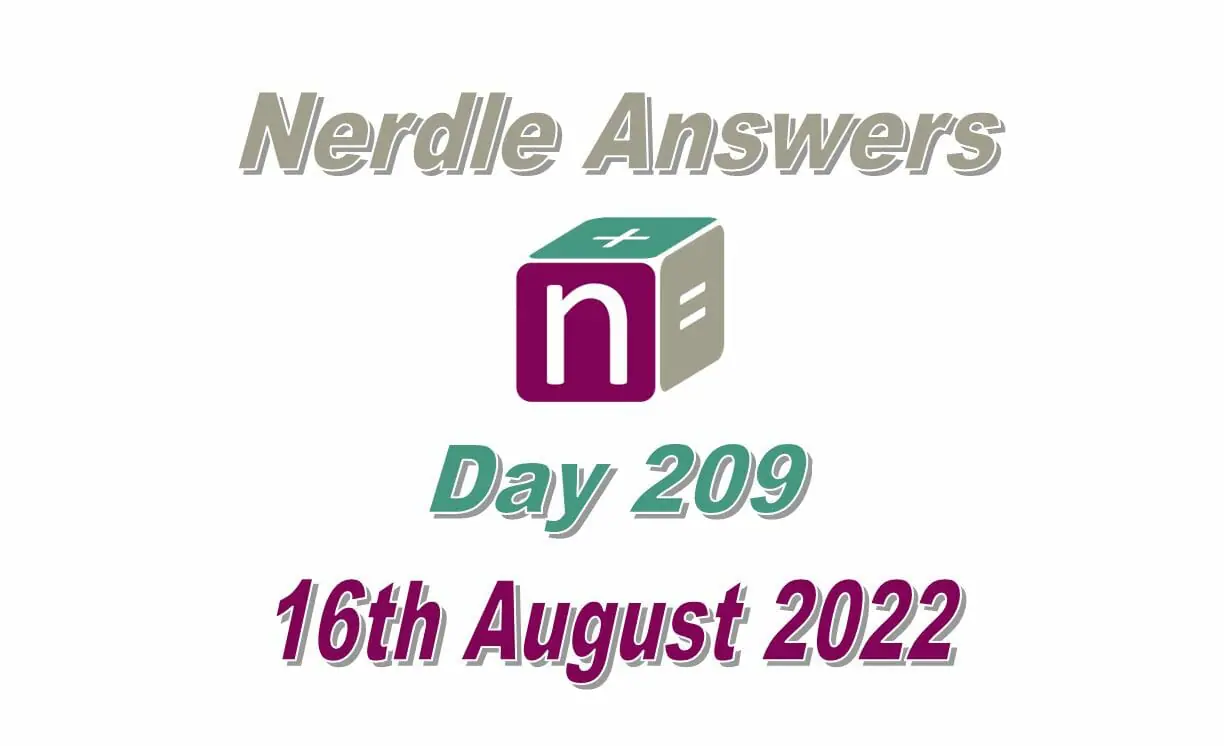 Daily Nerdle 209 Answers - August 16th, 2022