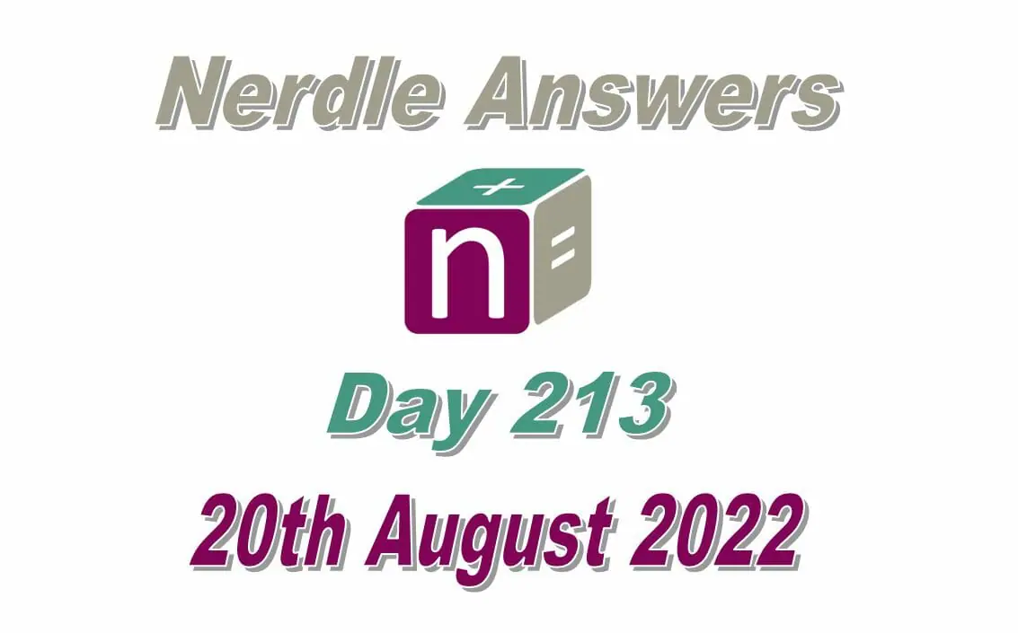 Daily Nerdle 213 Answers - August 20th, 2022