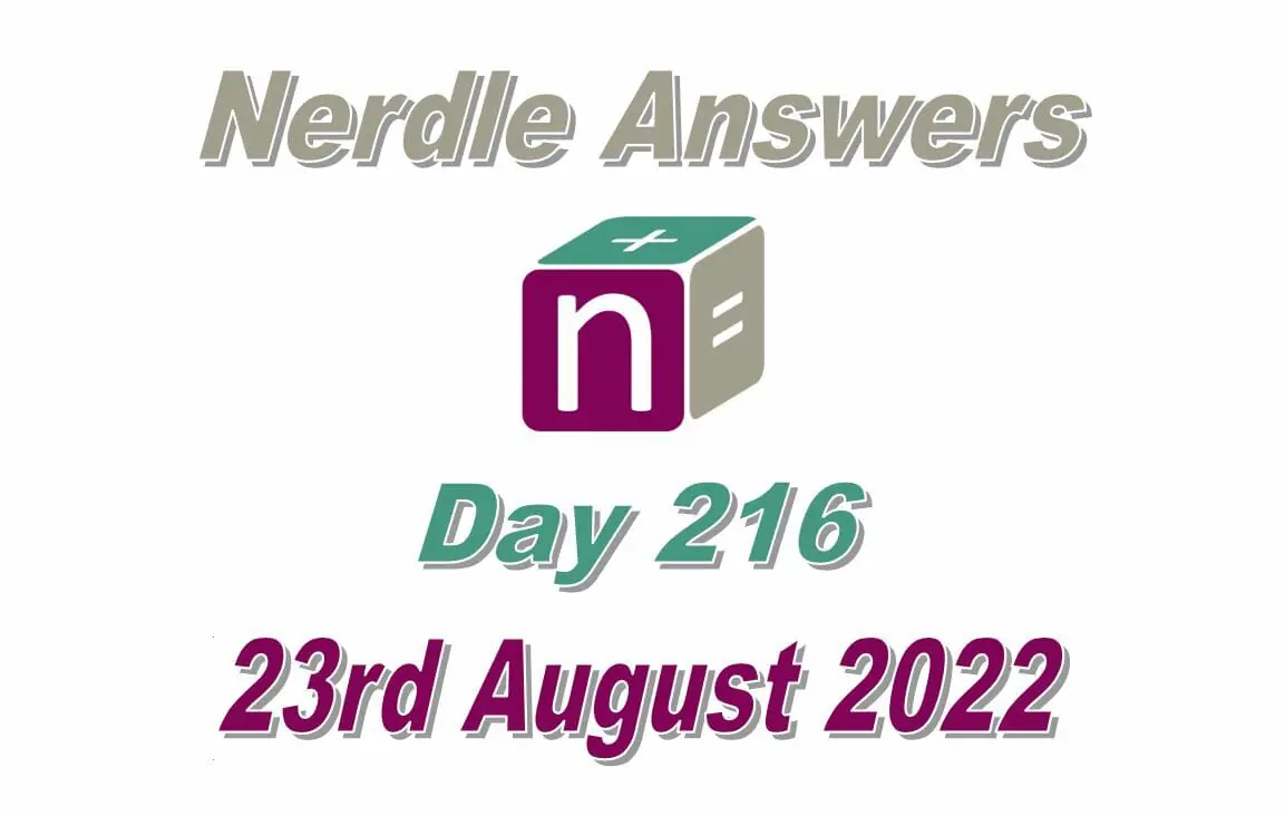 Daily Nerdle 216 Answers - August 23rd, 2022