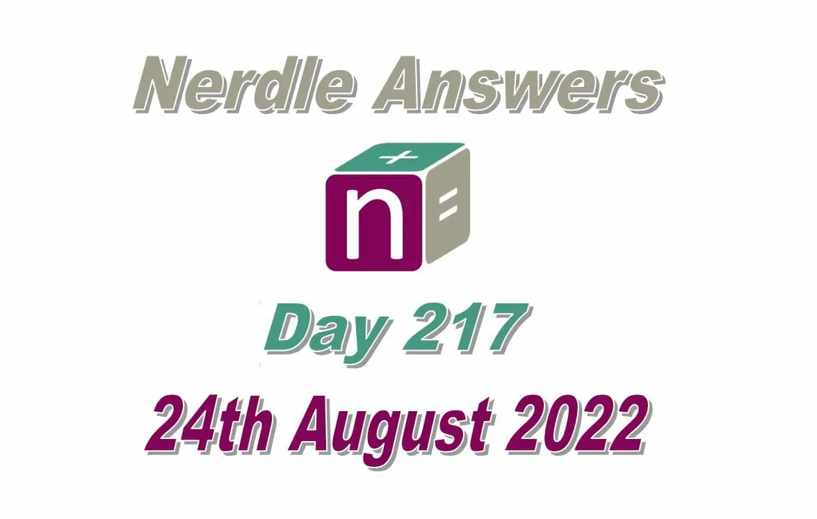 Daily Nerdle 217 Answers - August 24th, 2022