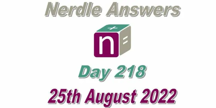 Daily Nerdle 218 Answers - August 25th, 2022