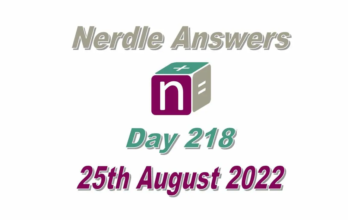 Daily Nerdle 218 Answers - August 25th, 2022