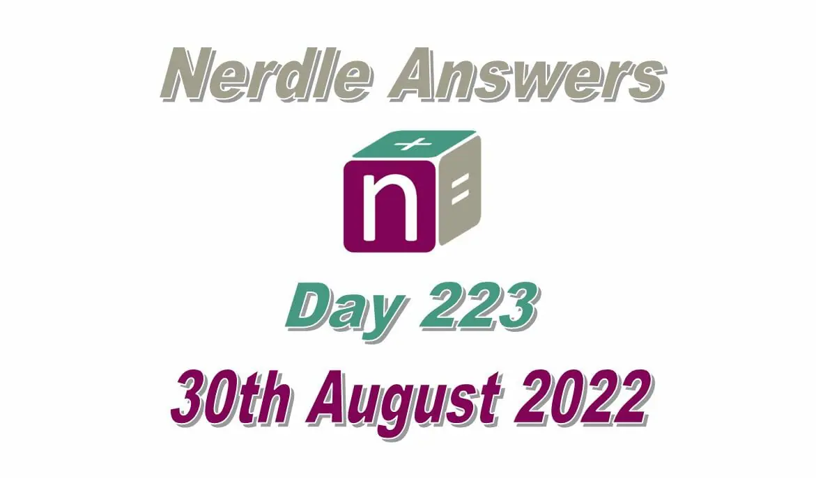 Daily Nerdle 223 Answers - August 30th, 2022