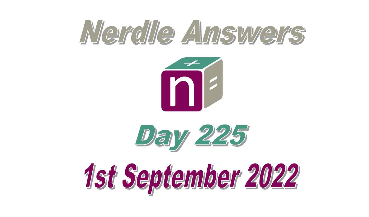 Daily Nerdle 225 Answers - September 1st, 2022