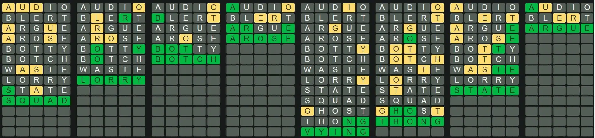 Daily Octordle 190 Answer - August 2nd 2022