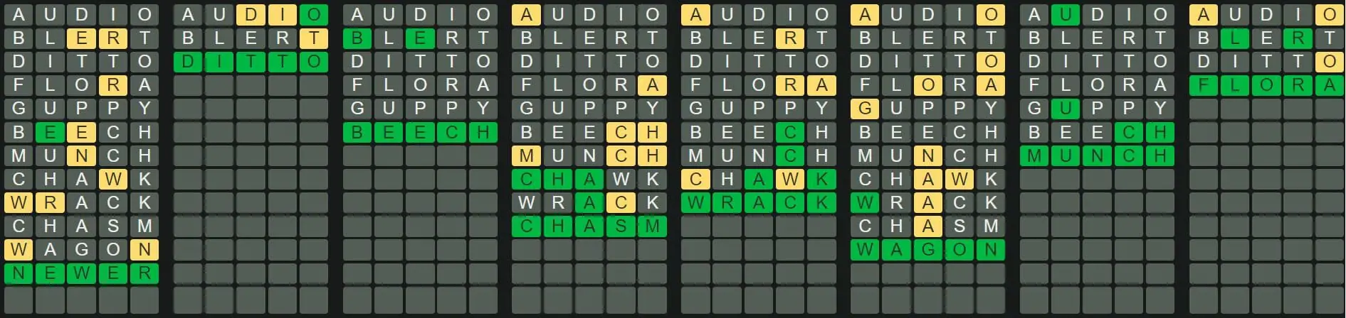 Daily Octordle 205 Answer - August 17th 2022