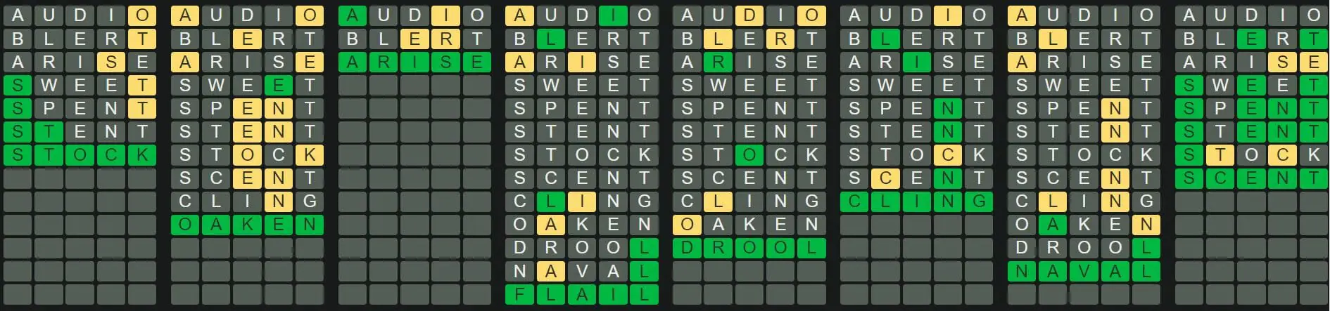 Daily Octordle 212 Answer - August 24th 2022