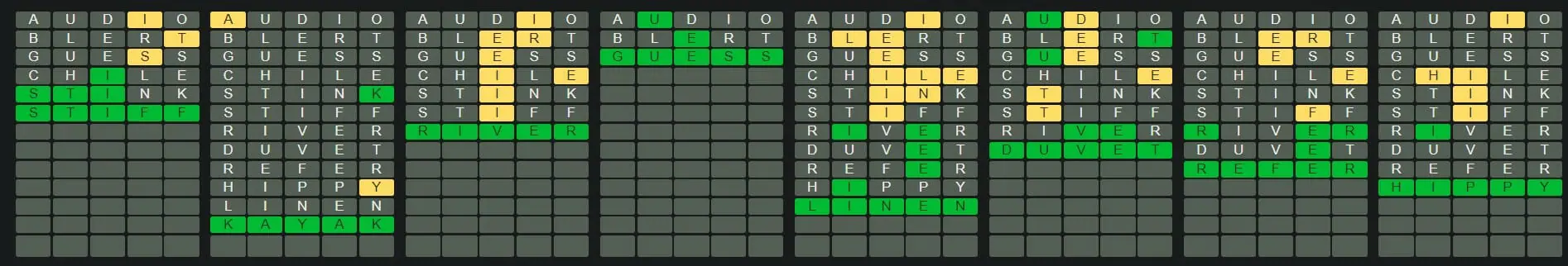 Daily Octordle Answer - 29th August 2022