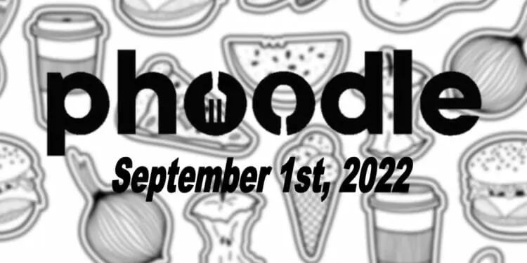 Daily Phoodle - 1st September 2022