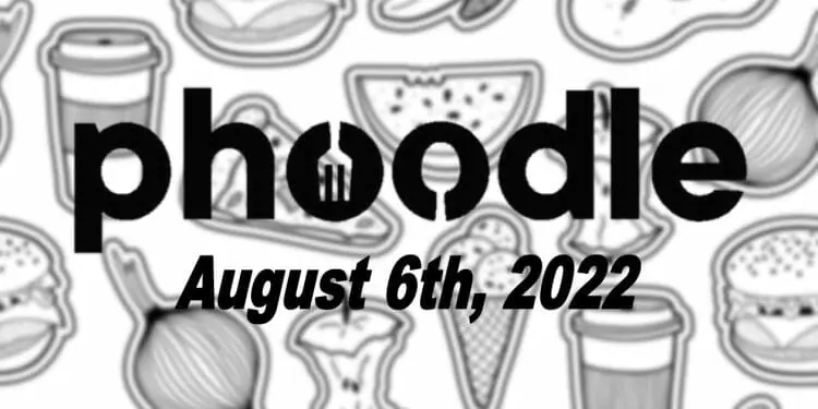 Daily Phoodle - 6th August 2022