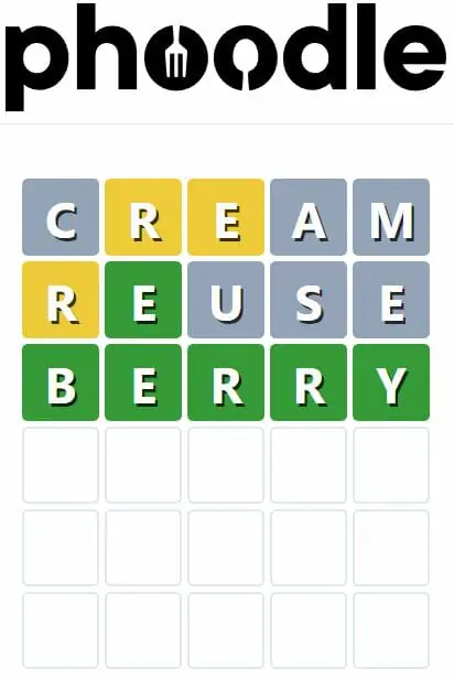 Daily Phoodle Answer - 15th August 2022