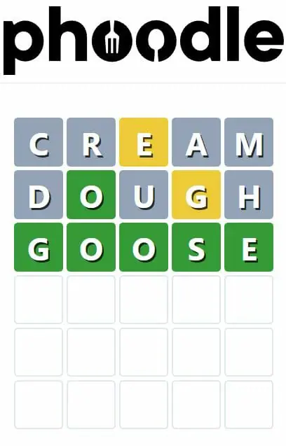 Daily Phoodle Answer - 18th August 2022
