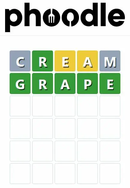 Daily Phoodle Answer - 19th August 2022