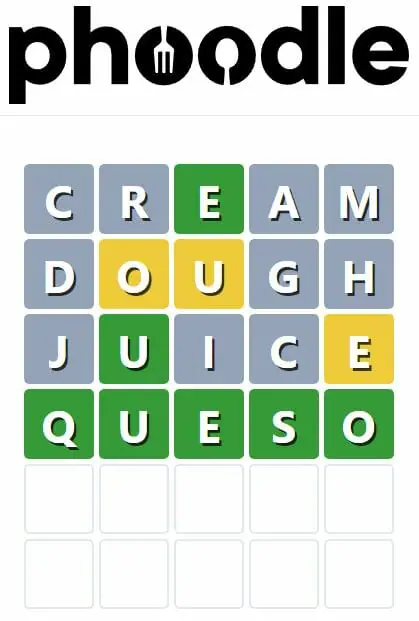 Daily Phoodle Answer - 25th August 2022