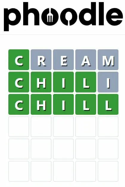 Daily Phoodle Answer - 2nd August 2022