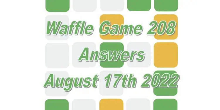 Daily Waffle - August 17th 2022