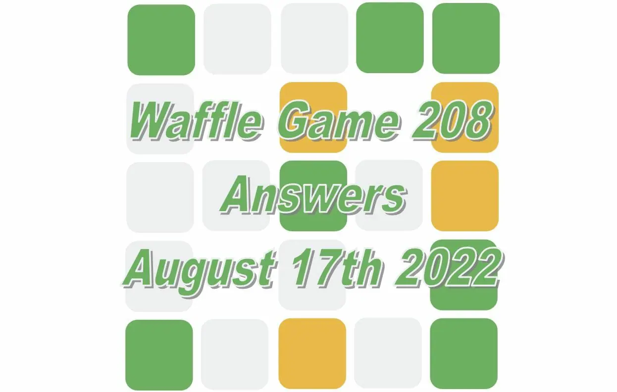 Daily Waffle - August 17th 2022