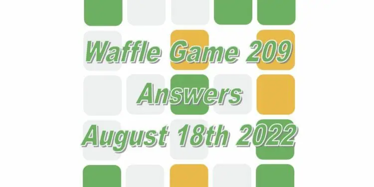 Daily Waffle - August 18th 2022