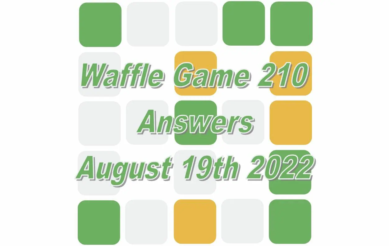 Daily Waffle - August 19th 2022