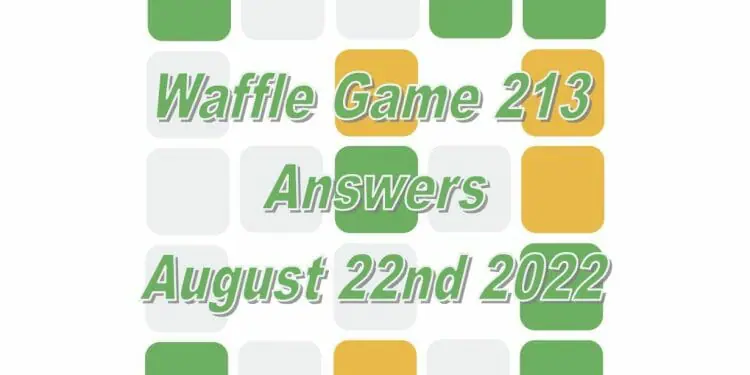Daily Waffle - August 22nd 2022