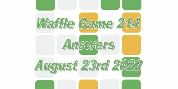 Daily Waffle - August 23rd 2022