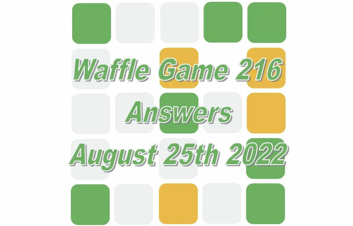 Daily Waffle - August 25th 2022