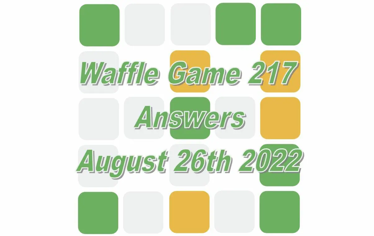 Daily Waffle - August 26th 2022