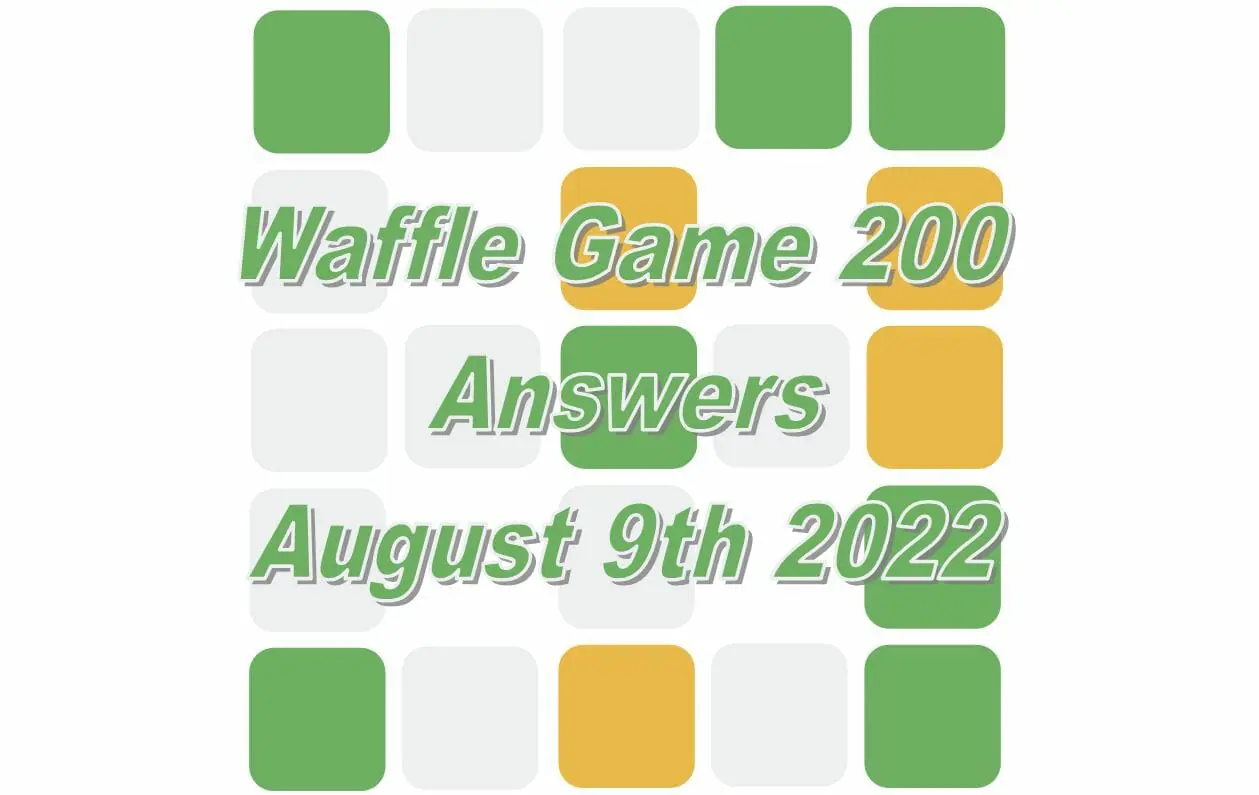 Daily Waffle - August 9th 2022