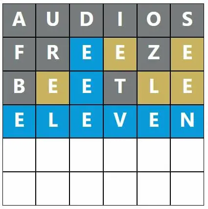 Daily Word Hurdle #402 Afternoon Answer - 7th August 2022
