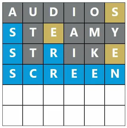 Daily Word Hurdle #404 Afternoon Answer - 8th August 2022