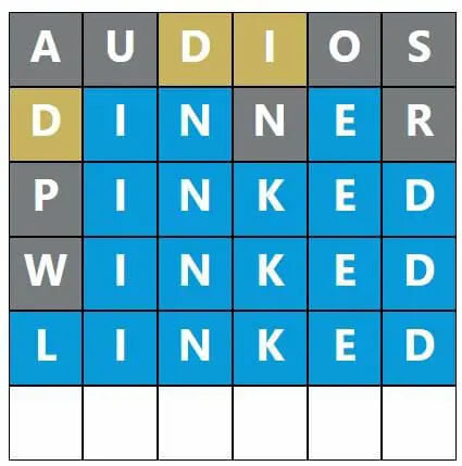 Daily Word Hurdle #450 Afternoon Answer - 31st August 2022