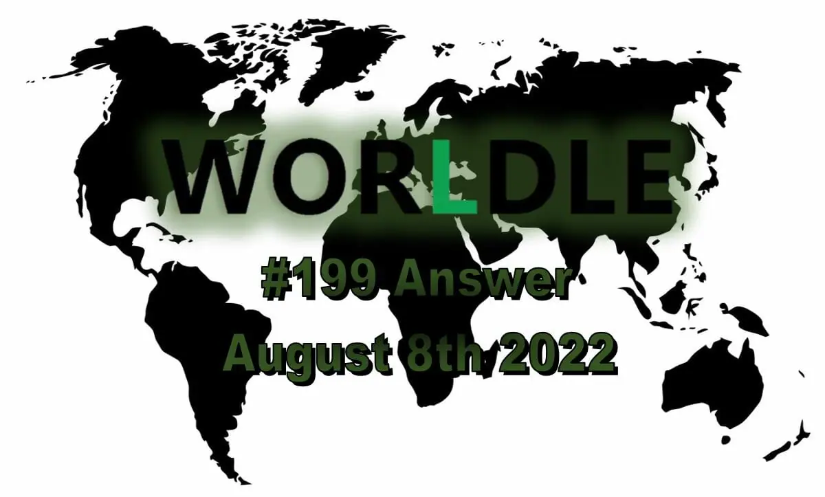 Daily Worldle 199 - August 8th 2022