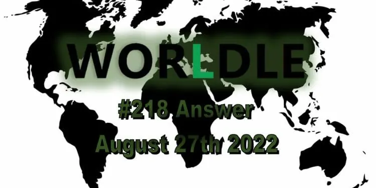 Daily Worldle - 27th August 2022