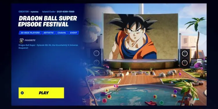 Fortnite x Dragon Ball Z Creative Map