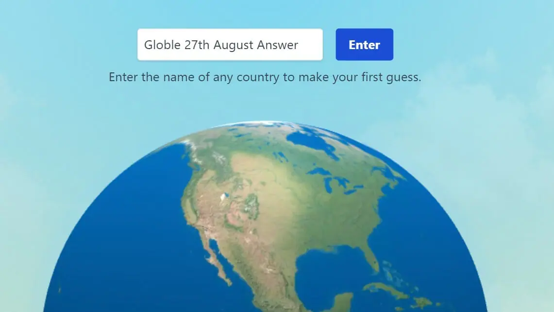 Globle 27th August 2022 Answer