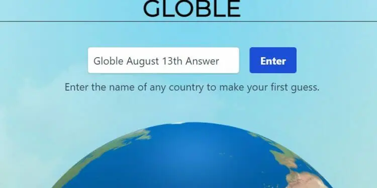 Globle Answer August 13th 2022