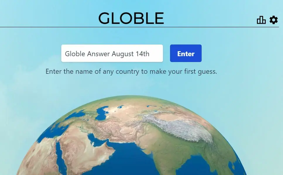 Globle Answer August 14th 2022 Today