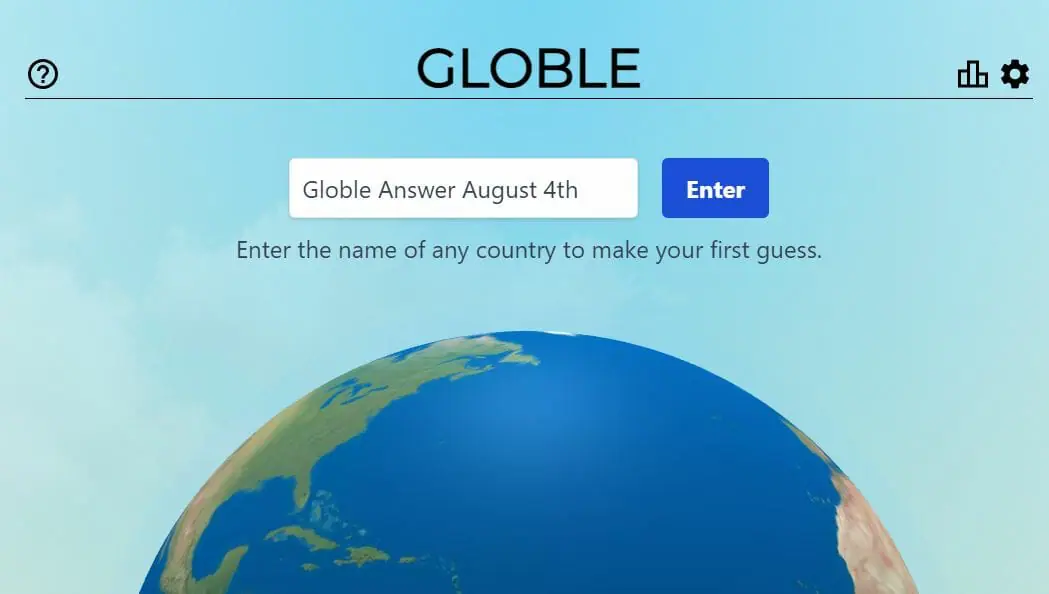 Globle Answer August 4th 2022 Today