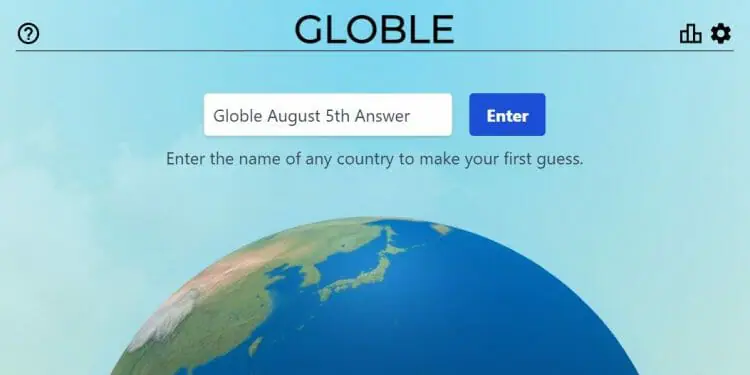 Globle Answer August 5th 2022