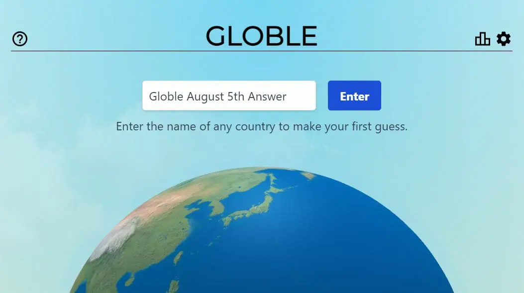 Globle Answer August 5th 2022