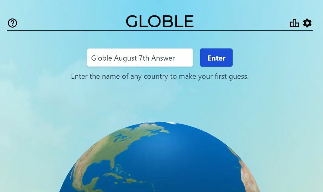 Globle Answer August 7th 2022