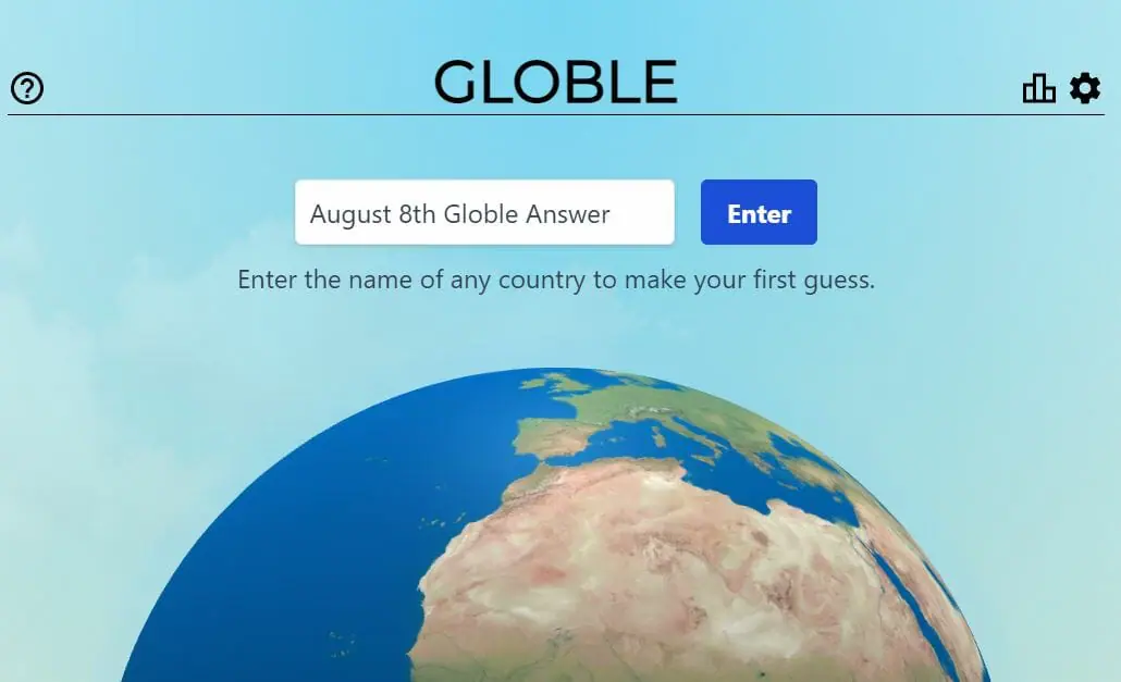 Globle Answer August 8 2022