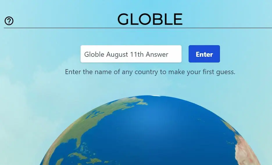 Globle August 11th Answer