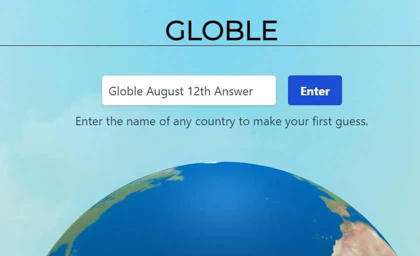 Globle August 12th Answer