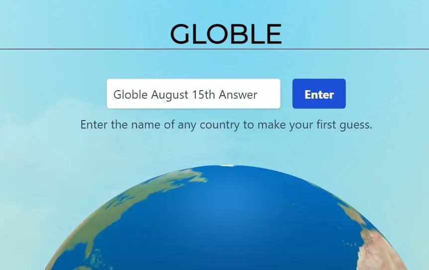 Globle August 15th Answer