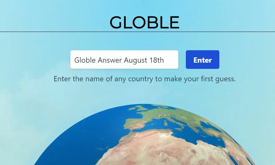 Globle August 18th Answer Today